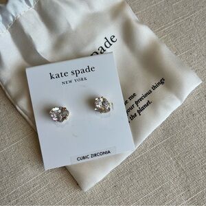 Kate Spade New York Treasure Trove Clear Cubic Zirconia Stud Earrings Gold New